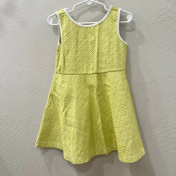 Janie and Jack Yellow Jacquard Geometric Tank Dress - Picture 1 of 9